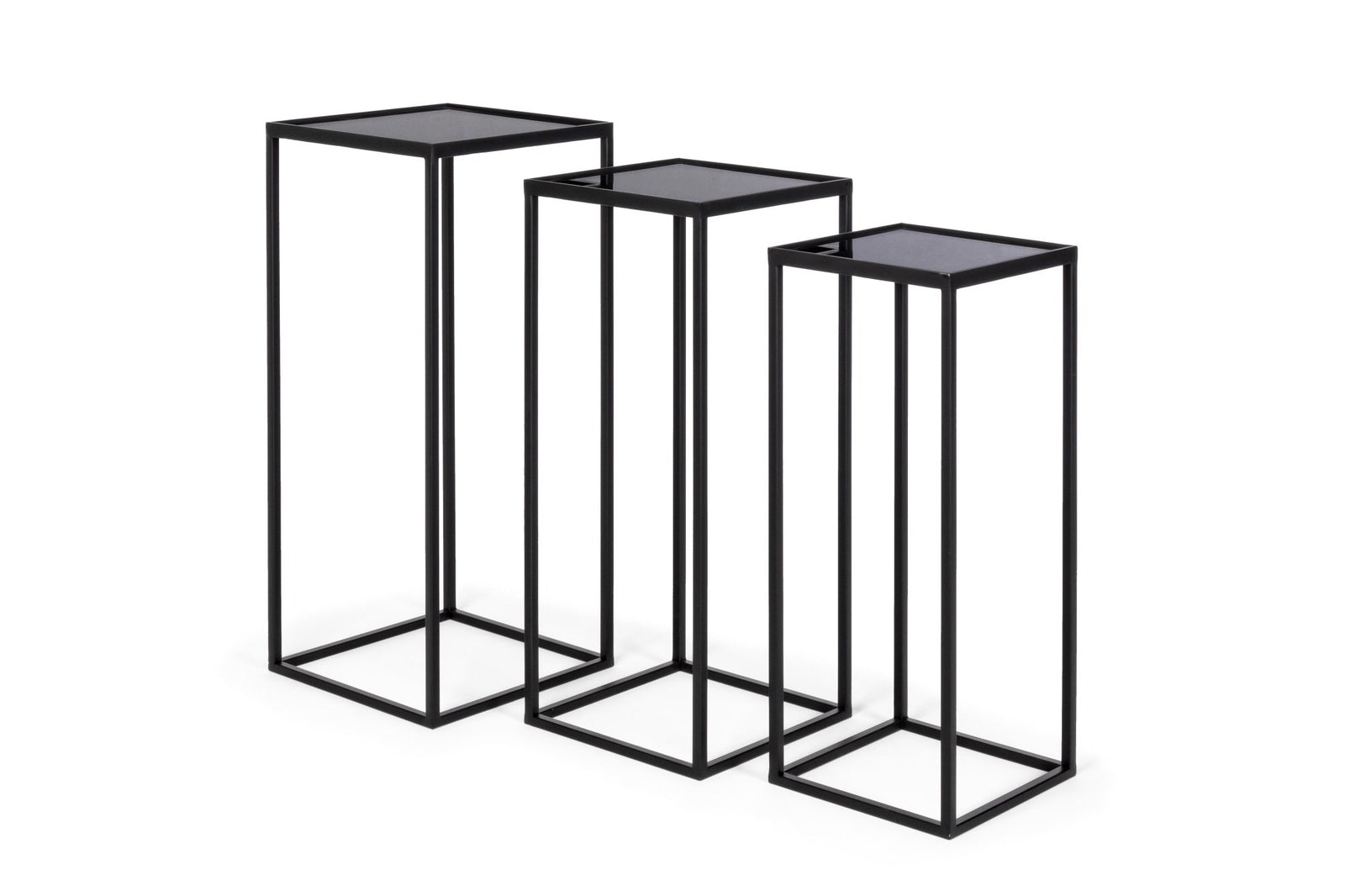 Lerakóasztal - NUCLEOS fekete acél lerakóasztal