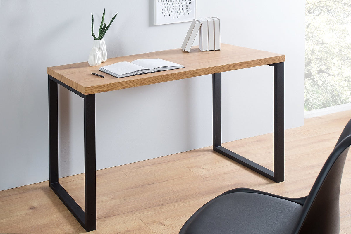 Íróasztal - OAK fekete és tölgy íróasztal 120cm
