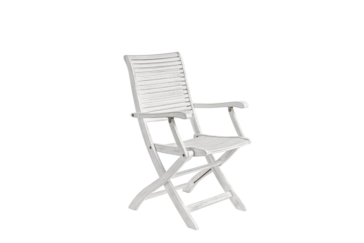 Kerti szék - OCTAVIA fehér akácfa kerti szék