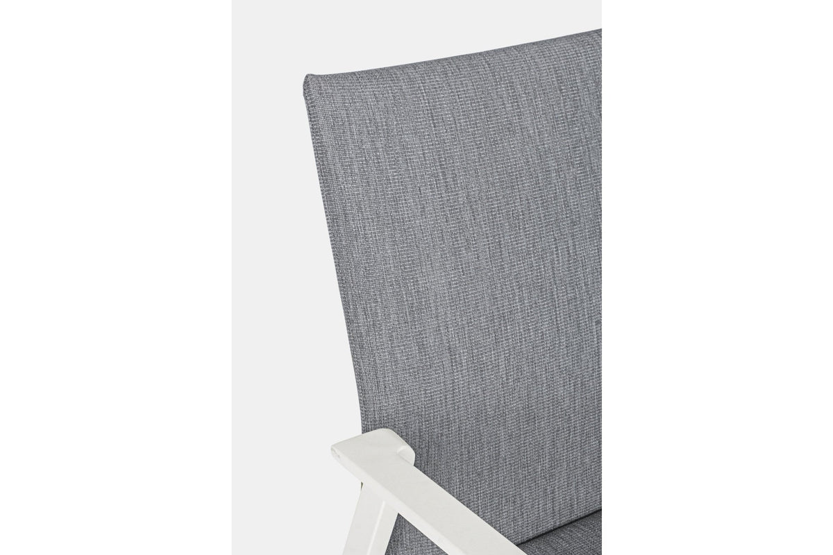 Kerti szék - ODEON II fehér és szürke szövet kerti szék