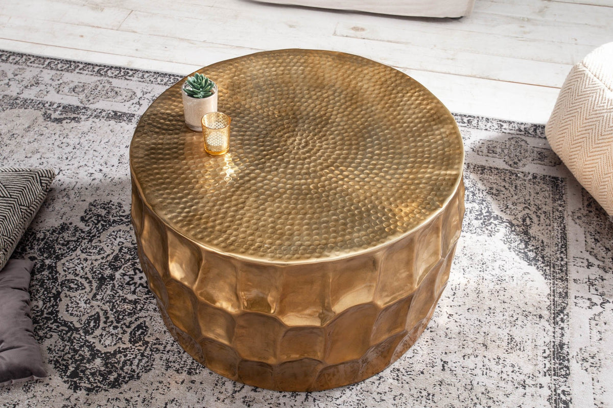 Dohányzóasztal - ORGANIC ORIENT arany alumínium dohányzóasztal 68cm