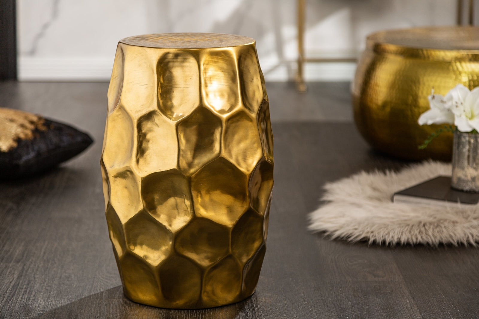 Lerakóasztal - ORGANIC ORIENT arany alumínium lerakóasztal