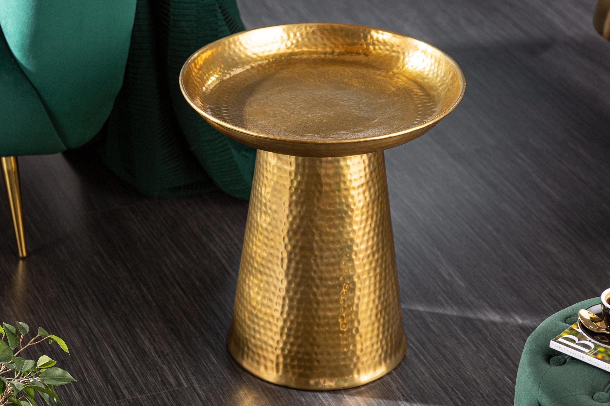 Lerakóasztal - ORIENT arany alumínium lerakóasztal
