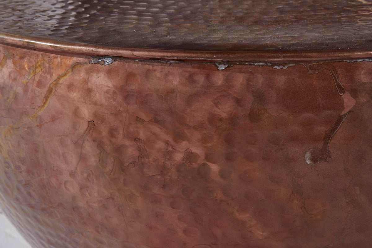 Dohányzóasztal - ORIENT bronz fém félgömb dohányzóasztal 60x60x30