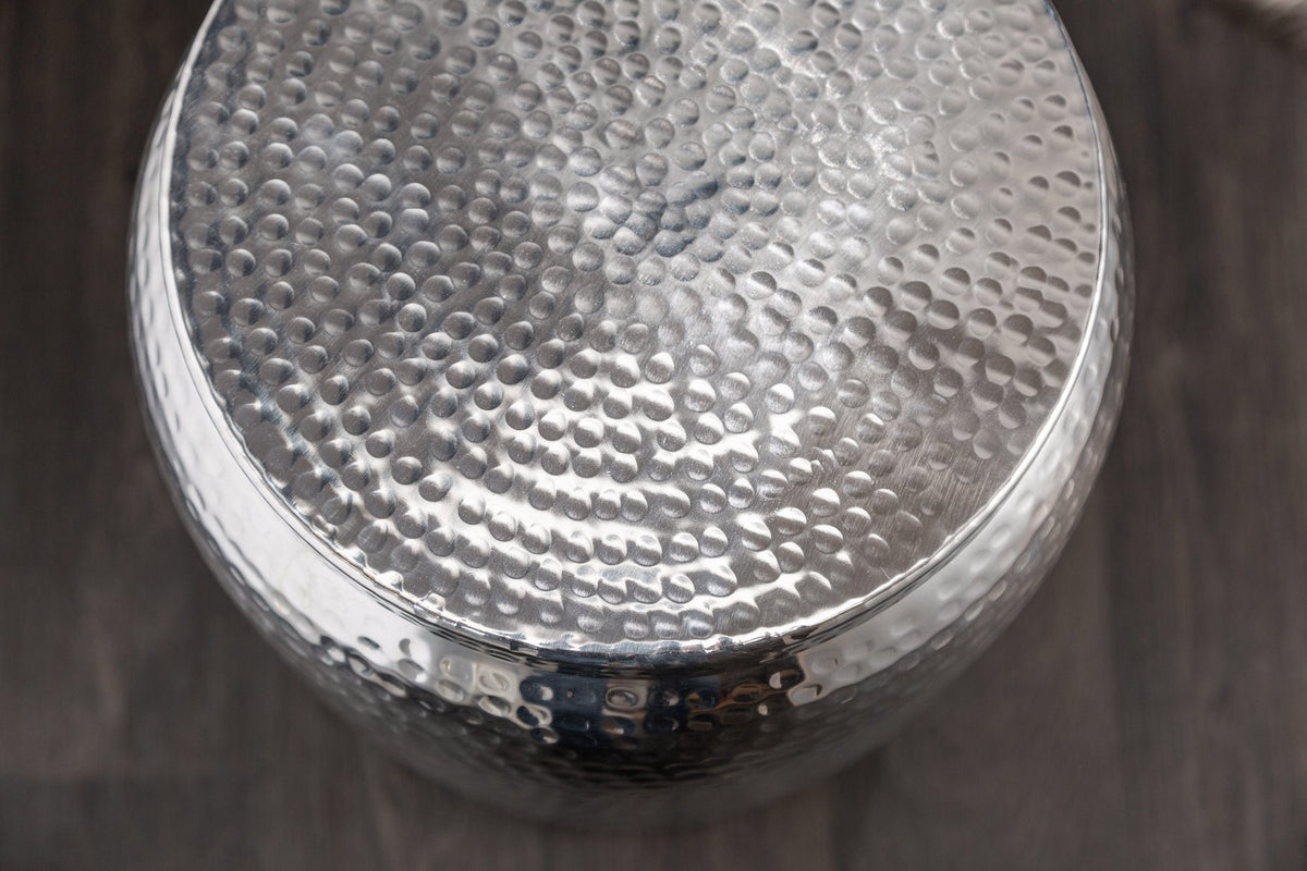 Lerakóasztal - ORIENT ezüst alumínium lerakóasztal 35cm