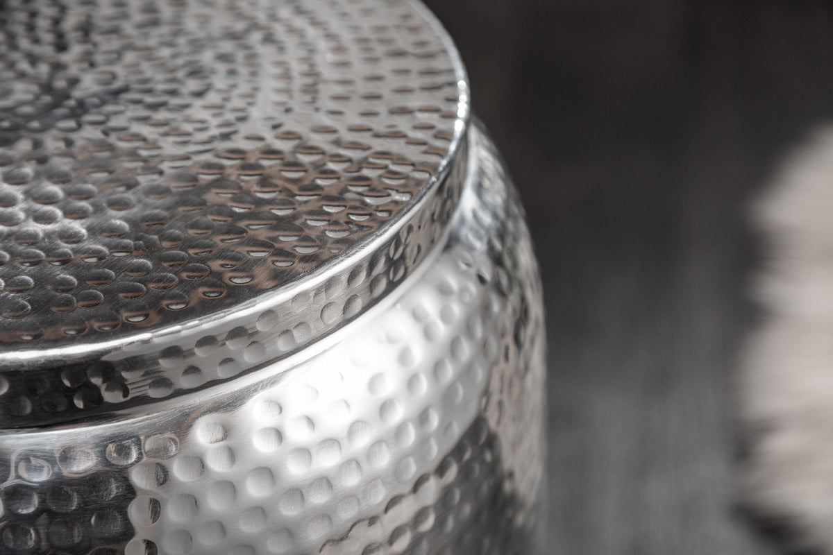Lerakóasztal - ORIENT ezüst alumínium lerakóasztal 35cm