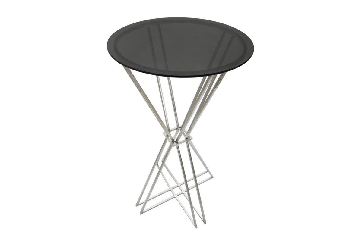 Bárasztal - OSLO ezüst vas bárasztal