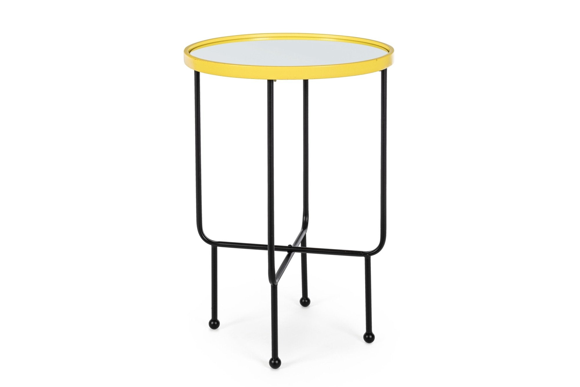 Lerakóasztal - PAINTER sárga acél lerakóasztal