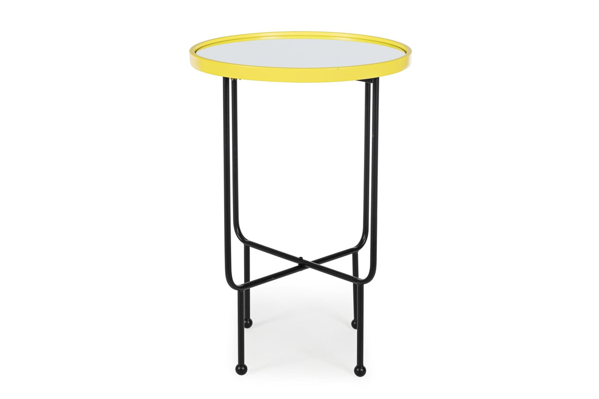 Lerakóasztal - PAINTER sárga acél lerakóasztal