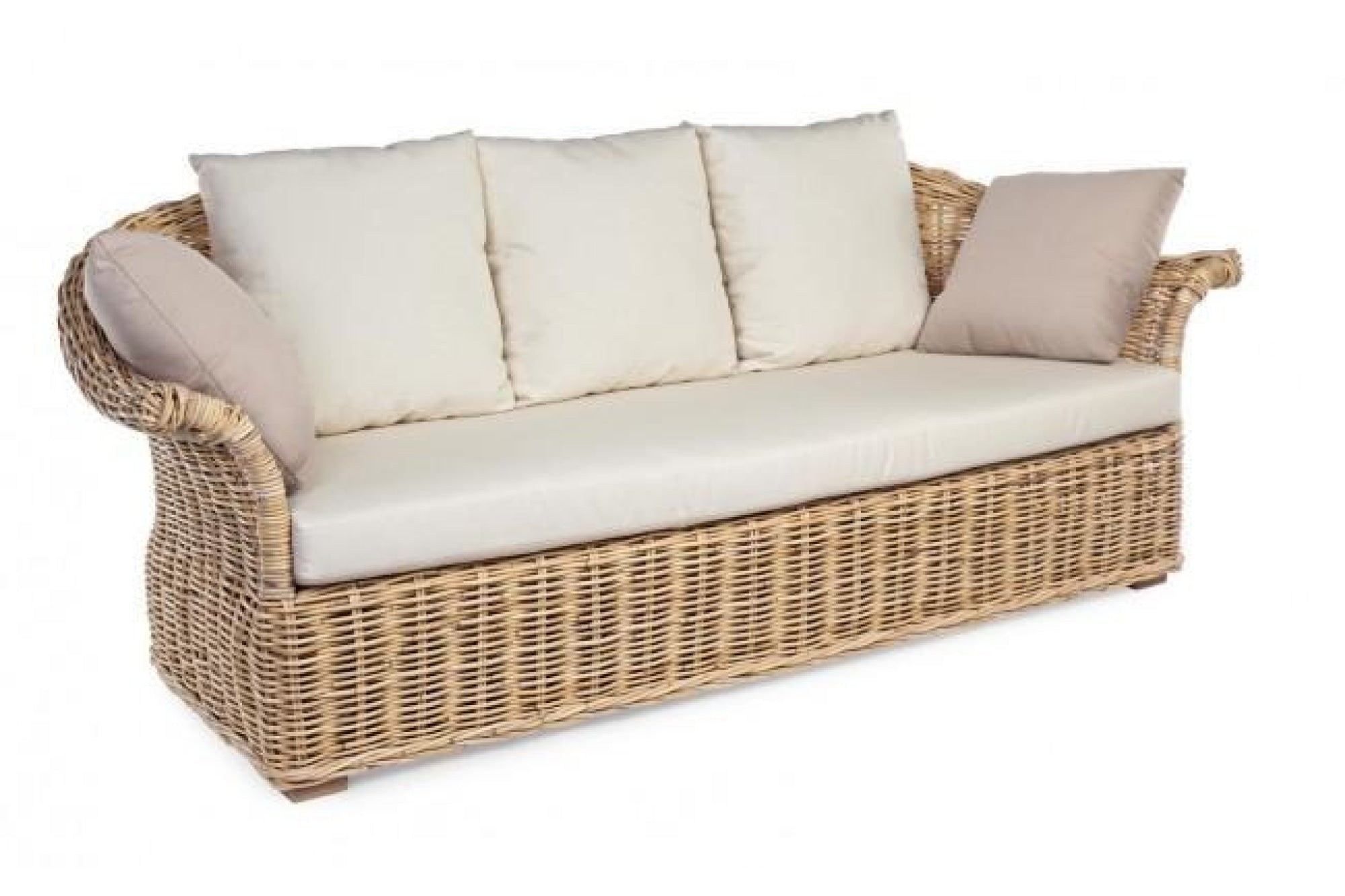 Kerti kanapé - PAMPLONA fehér szövet kerti kanapé