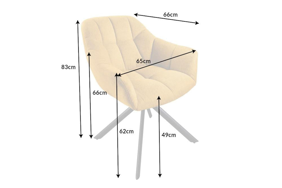 Szék - PAPILLON sárga szövet szék