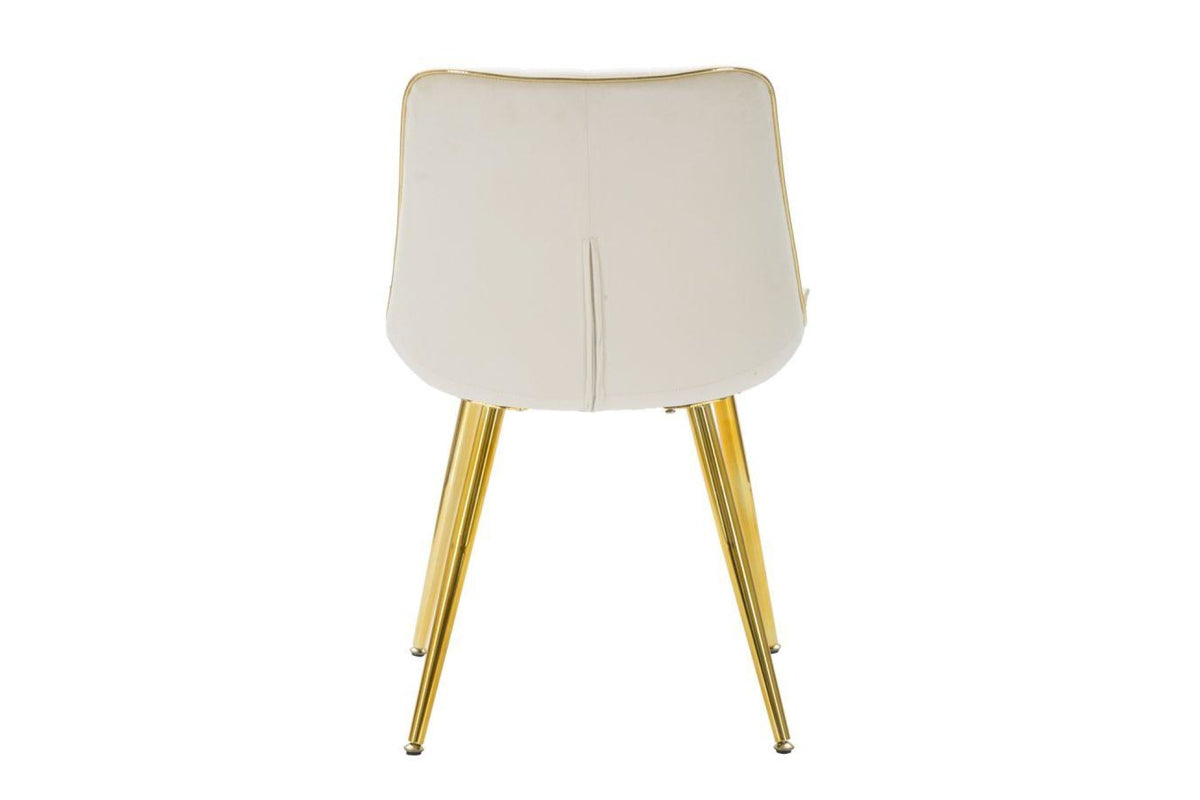 Szék - PARIS fehér és arany bársony szék - 2 DB