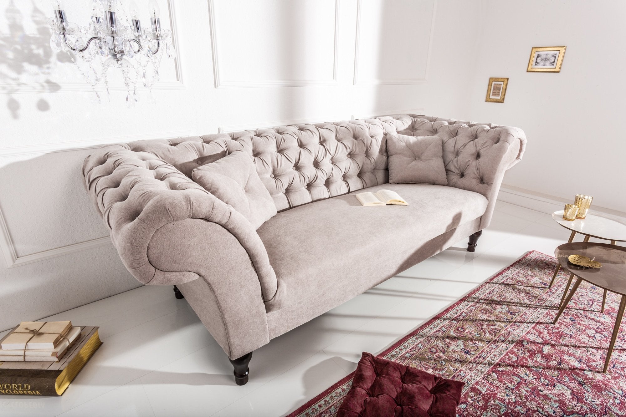 Kanapé - PARIS II szürke bársony kanapé