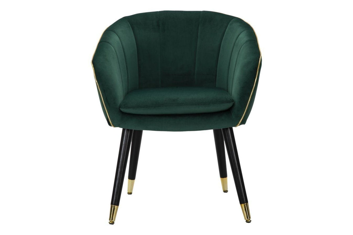 Fotel - PARIS II zöld és fekete bársony fotel