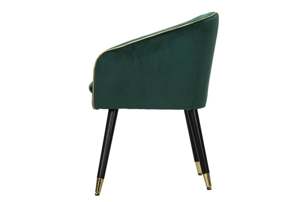 Fotel - PARIS II zöld és fekete bársony fotel