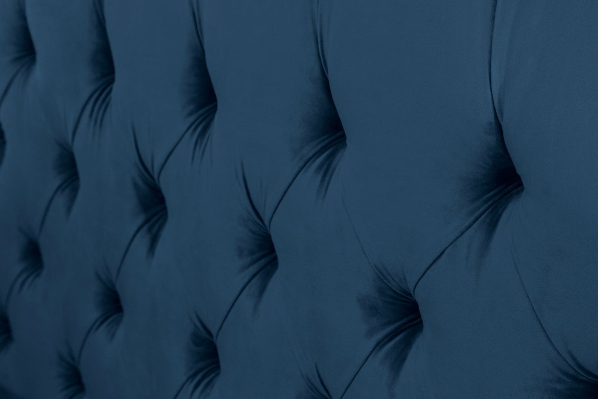 Ágy - PARIS kék bársony ágy 160x200cm