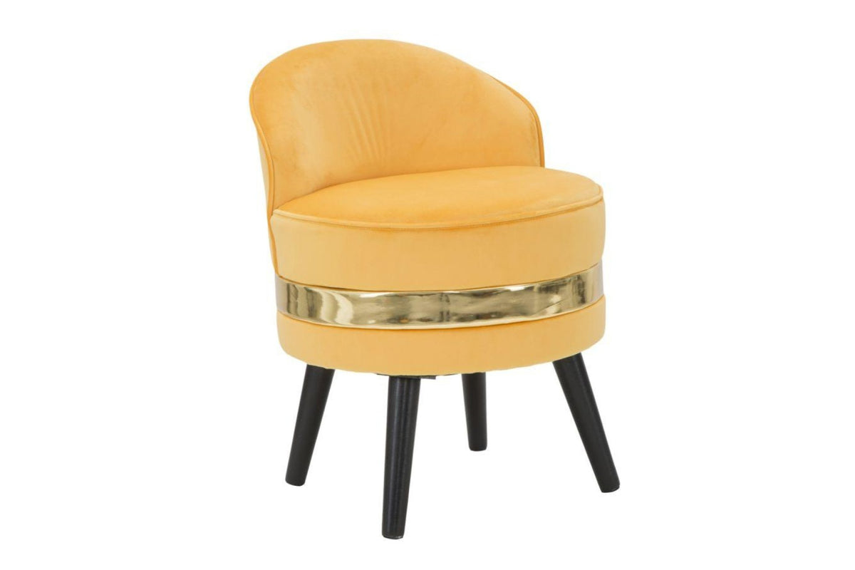 Szék - PARIS sárga és arany bársony szék