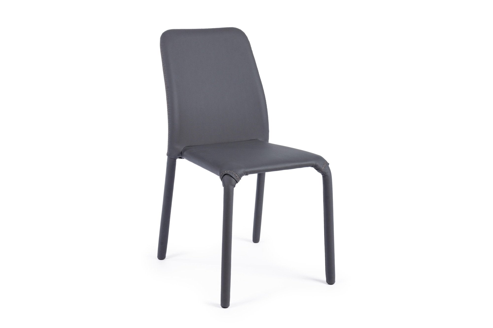 Szék - PATHOS sötétszürke műbőr szék