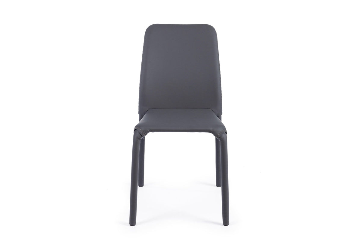 Szék - PATHOS sötétszürke műbőr szék