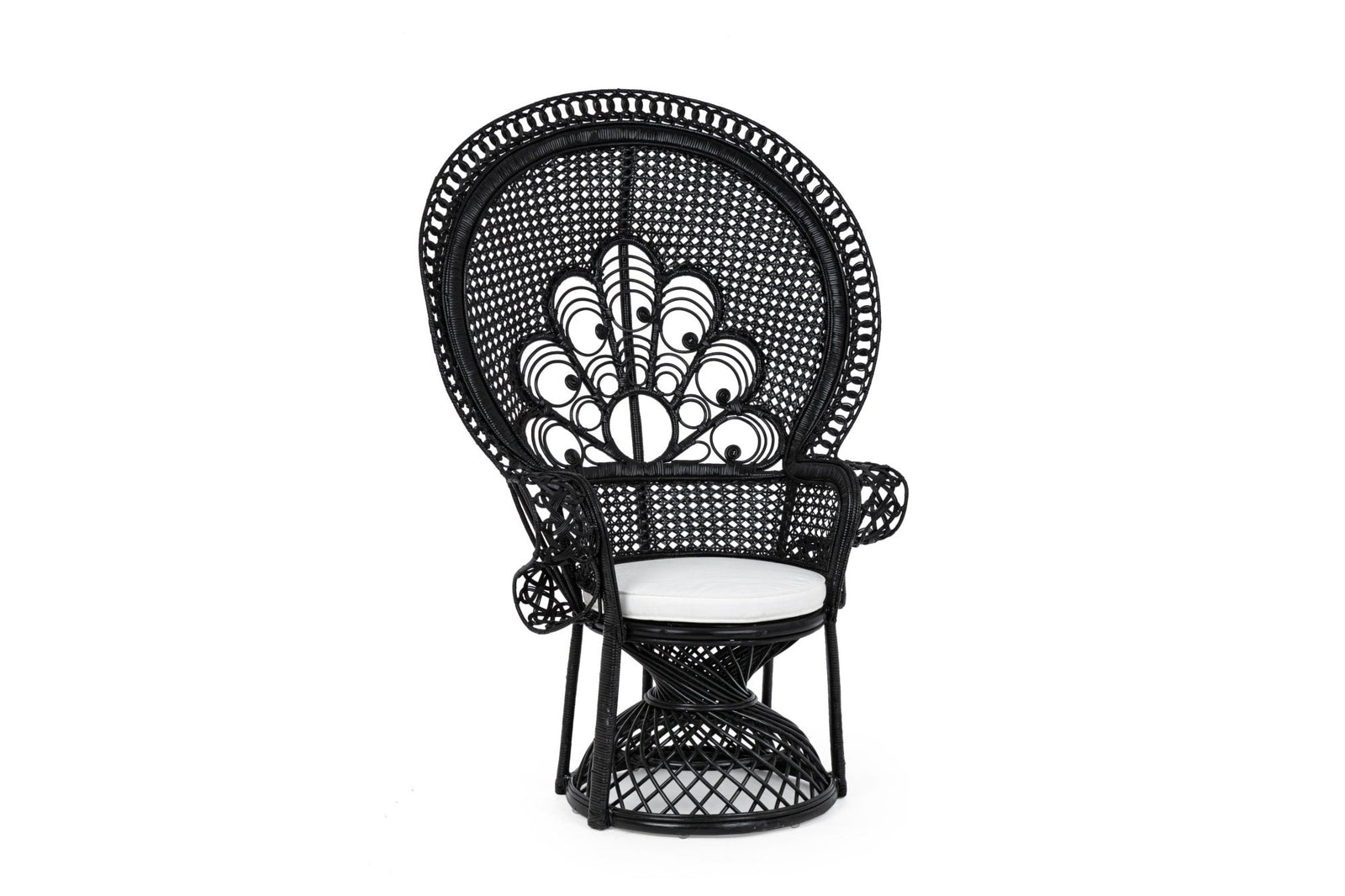 Kültéri fotel - PEACOCK fekete fotel párnával