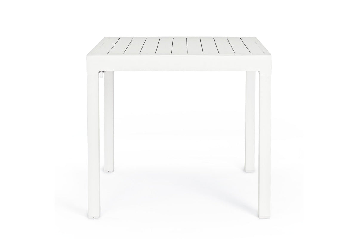 Kerti asztal - PELAGIUS fehér alumínium 6 személyes kerti asztal