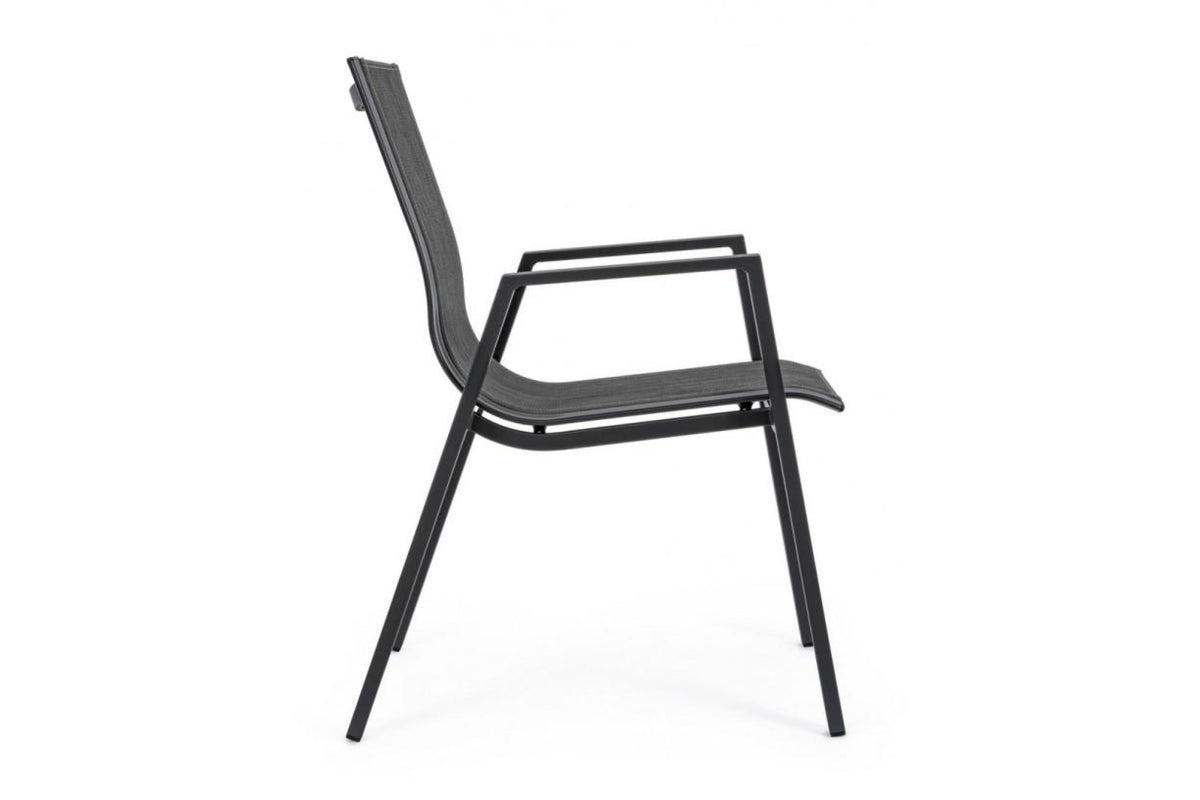 Kerti szék - PELAGIUS fekete 100% textilén kerti szék