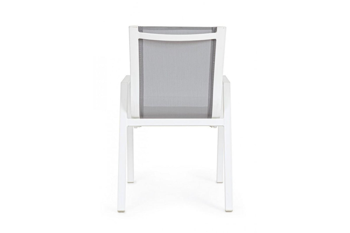 Kerti szék - PELAGIUS szürke és fehér 100% textilén kerti szék