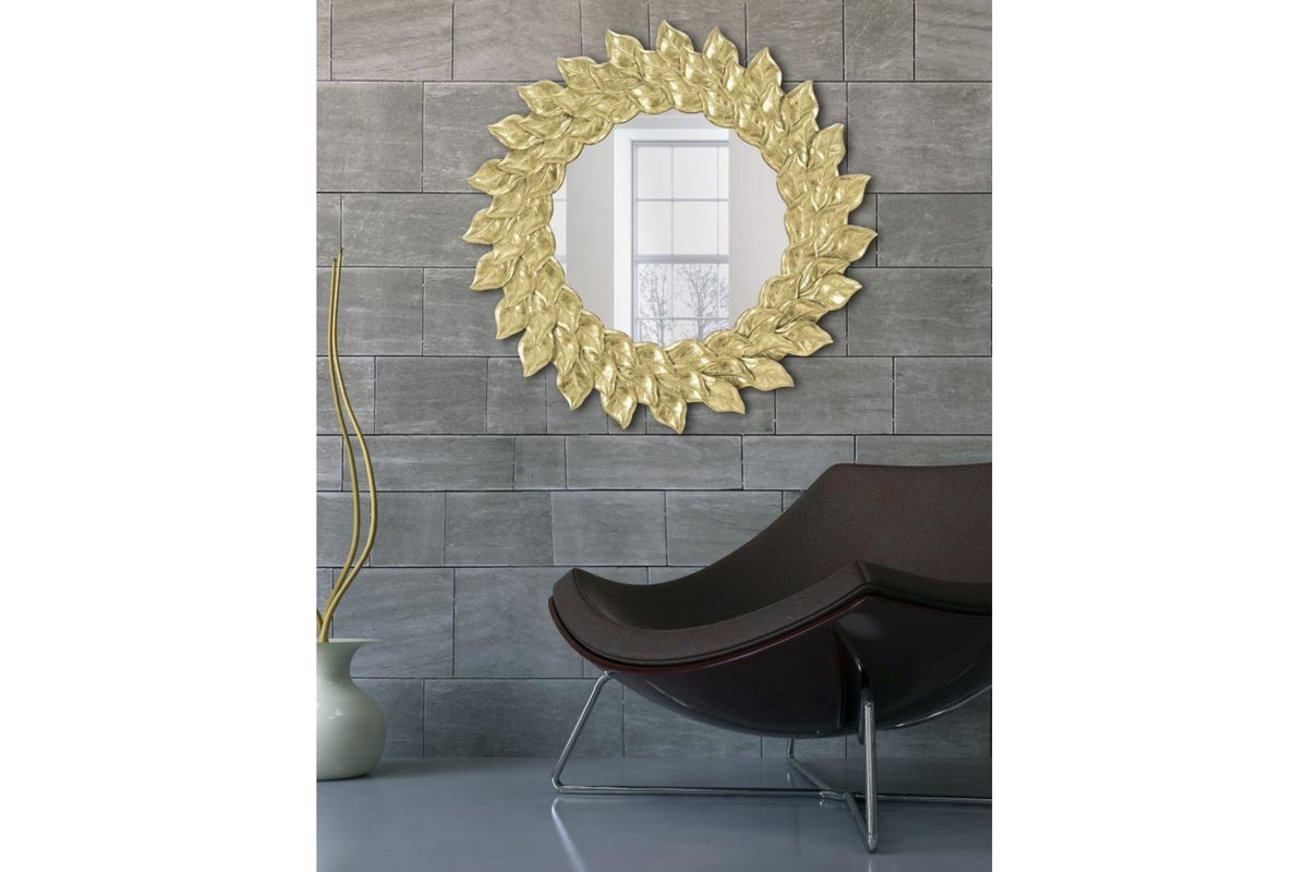 Falitükör - PETAL MIRROR arany és tükröződő vas falitükör