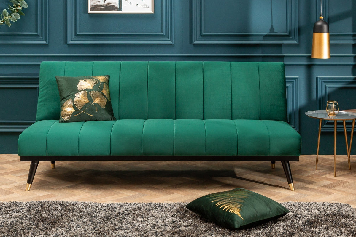 Kanapéágy - PETIT BEAUTE zöld bársony kanapéágy