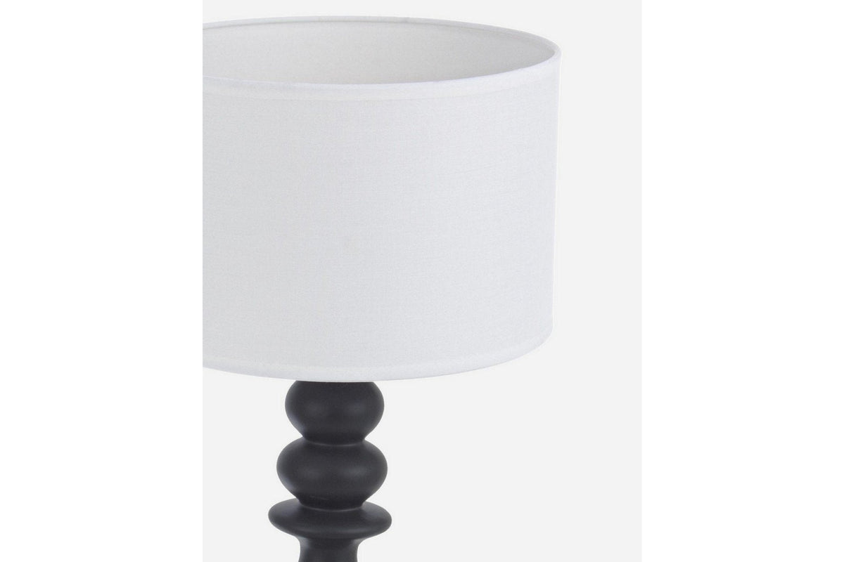 Asztali lámpa - PILLAR fekete kerámia asztali lámpa