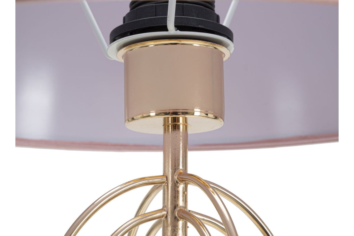 Asztali lámpa - PINK KRISTA I rózsaszín és arany vas asztali lámpa