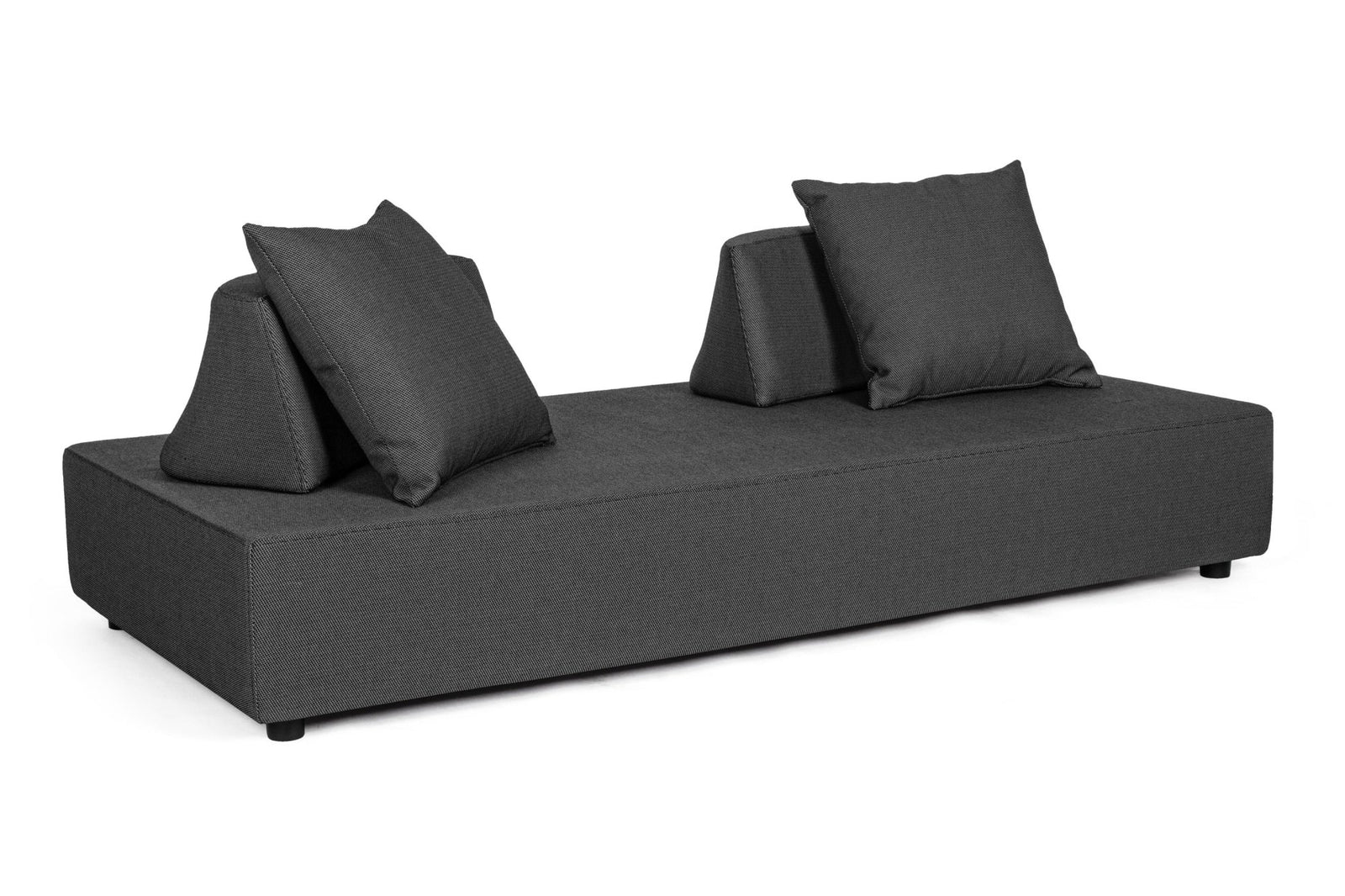 Kerti kanapé - PIPER sötétszürke 100% polypropilen kerti kanapé