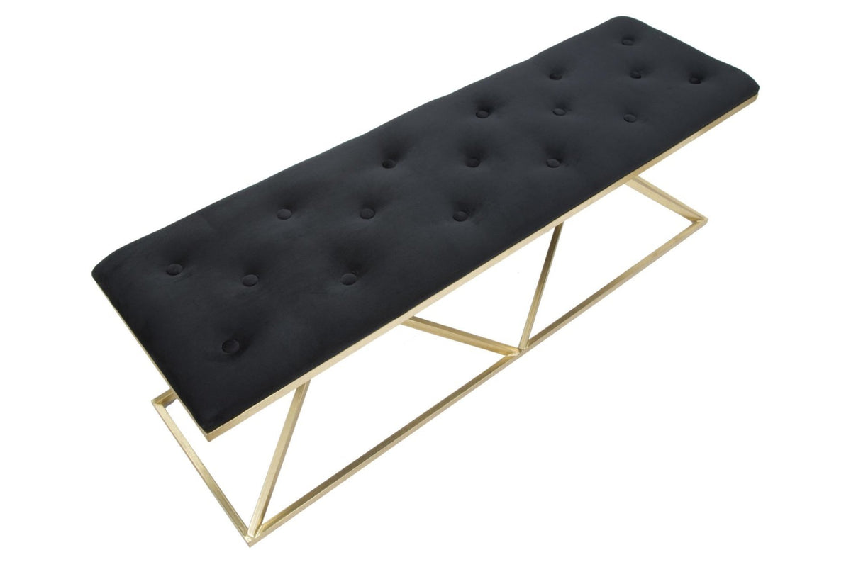 Ülőpad - PIRAMID fekete és arany bársony ülőpad