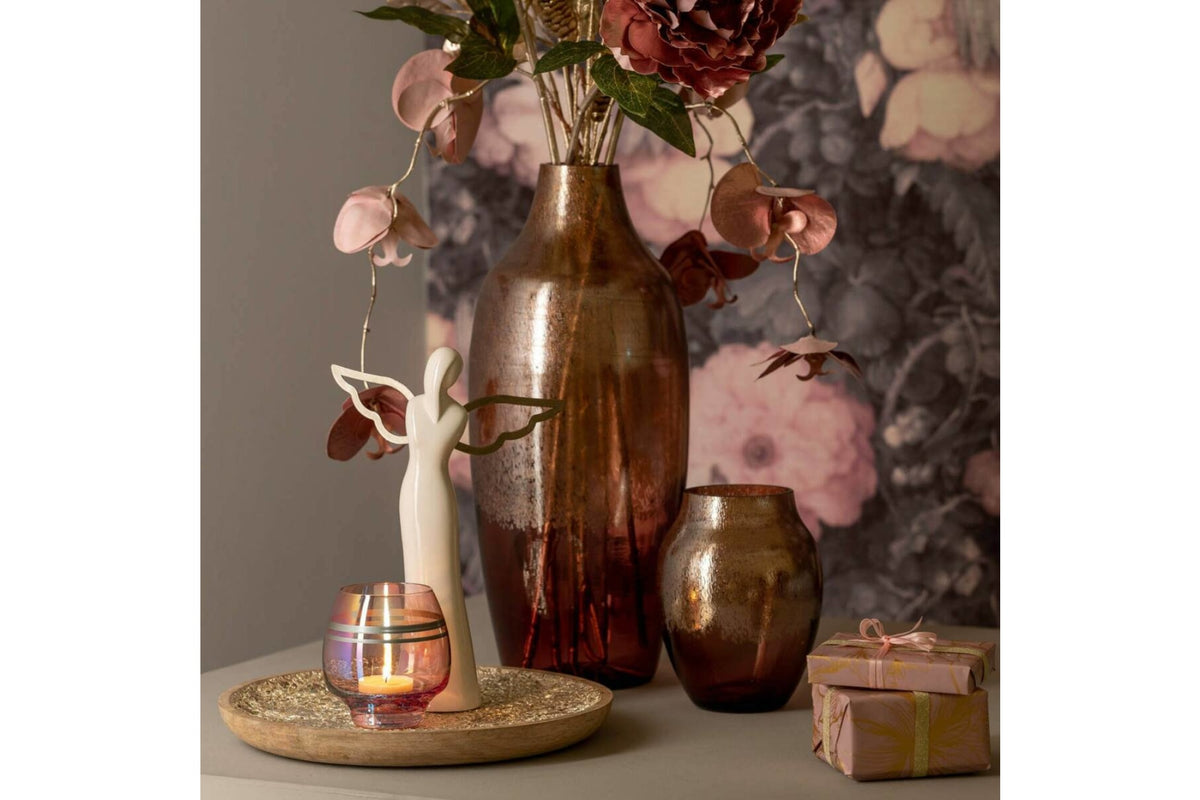 Váza - POESIA váza 16cm burgundy-arany - Leonardo