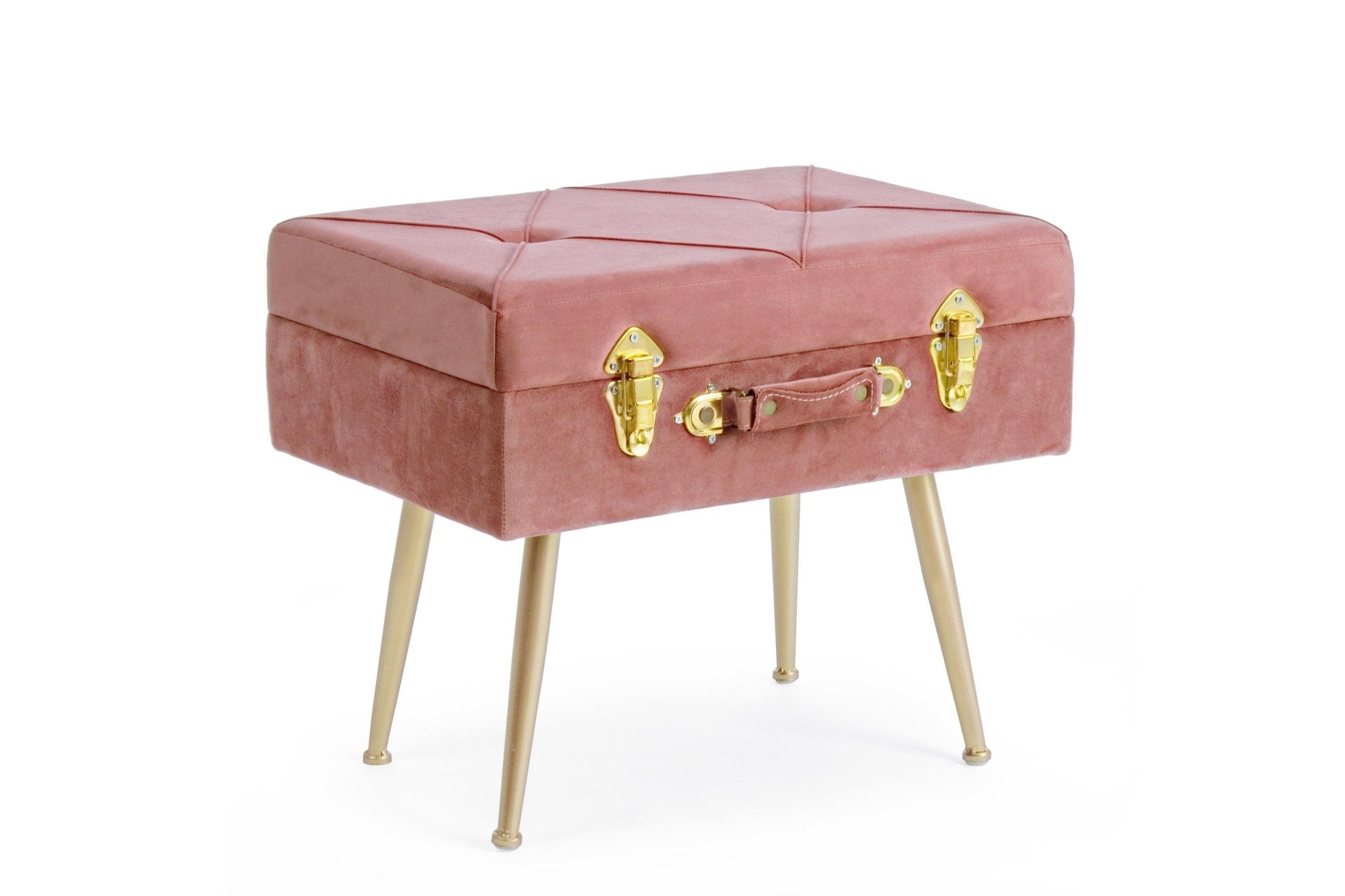Ülőpad - POLINA antik rózsaszín ülőke tárolóval
