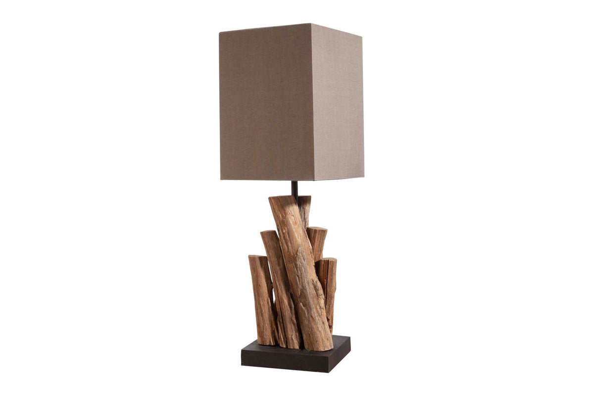 Asztali lámpa - PURE NATURE barna pamut asztali lámpa