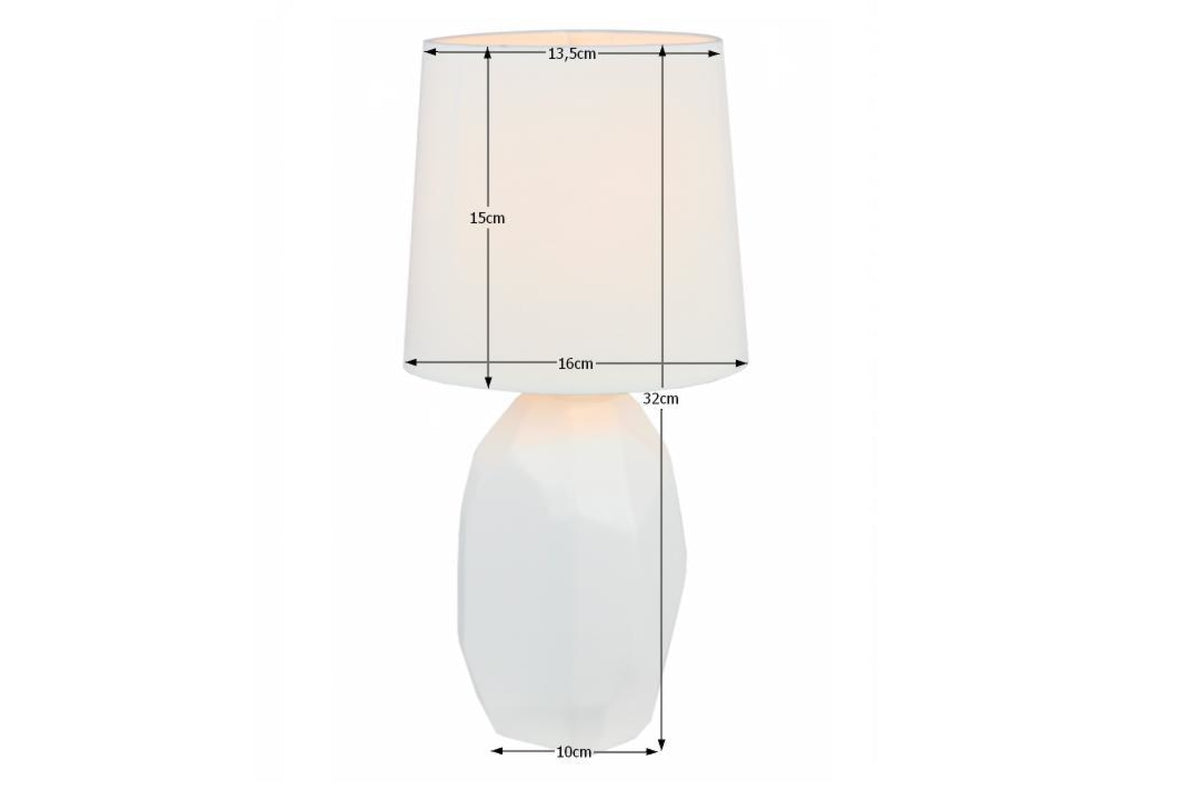 Asztali lámpa - QENNY fehér kerámia asztali lámpa