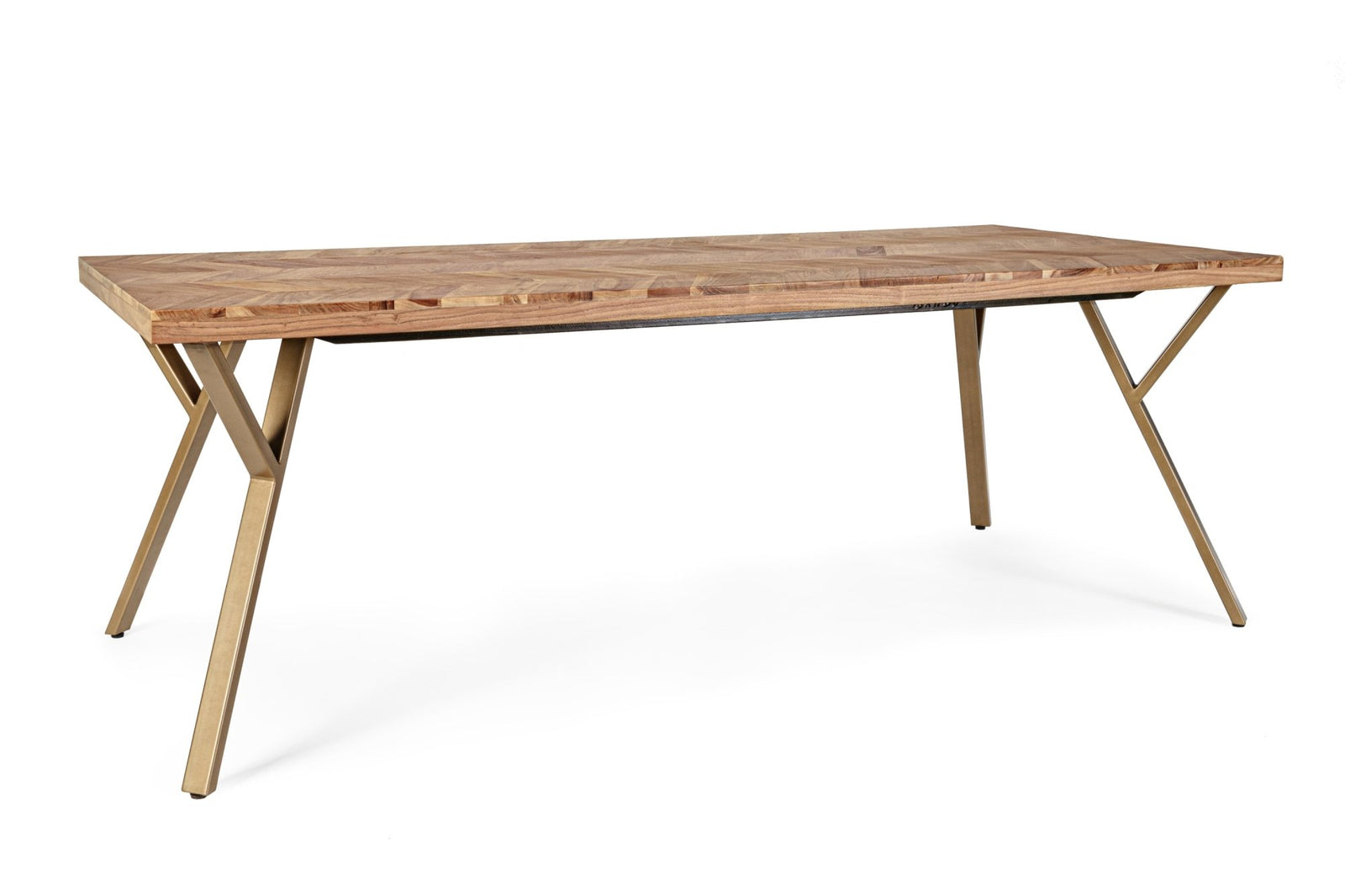 Étkezőasztal - RAIDA 10 személyes barna akácfa étkezőasztal