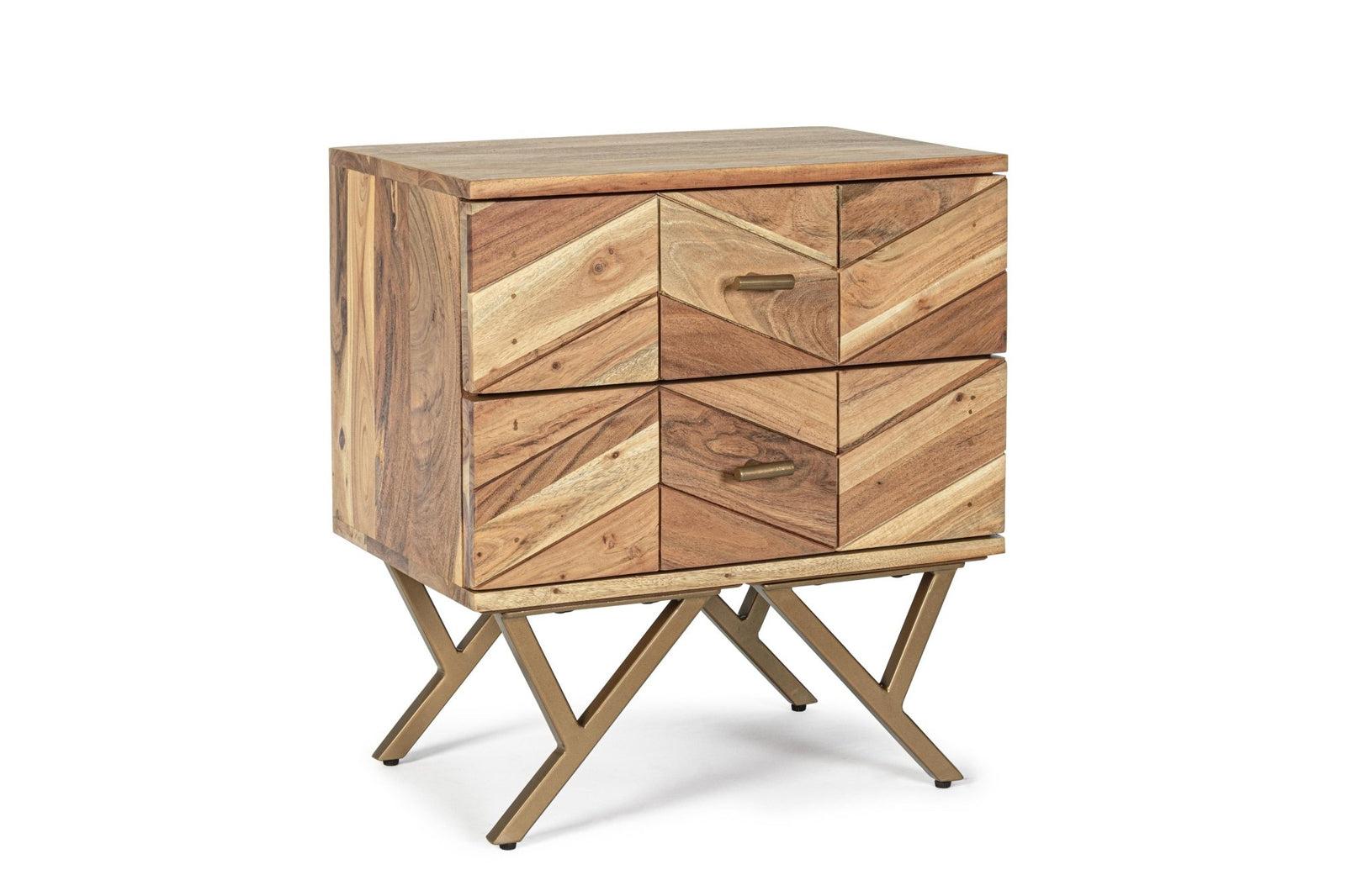 Éjjeliszekrény - RAIDA barna akácfa éjjeliszekrény