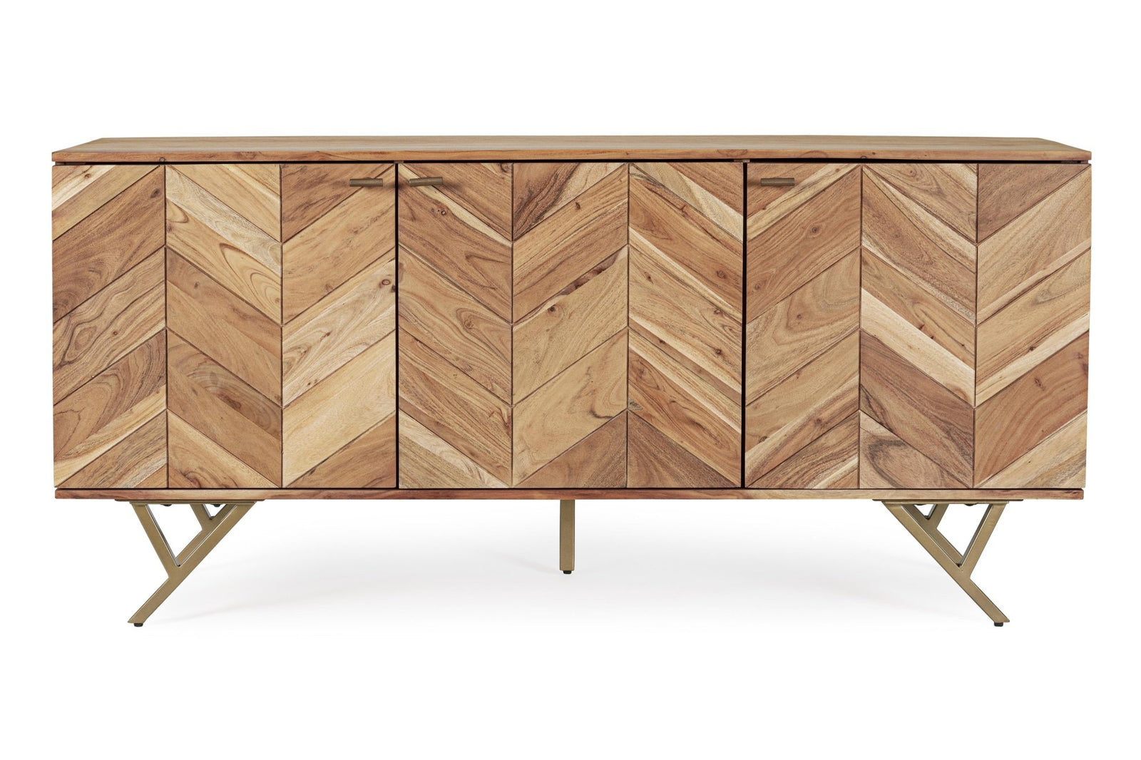 Tálalószekrény - RAIDA barna akácfa tálalószekrény