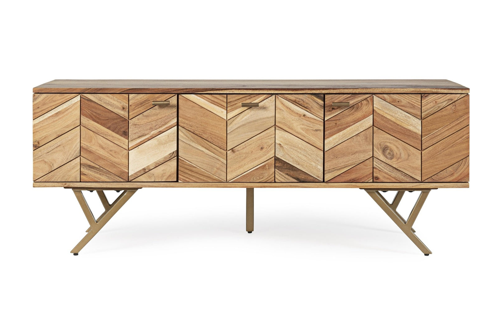 TV szekrény - RAIDA barna akácfa TV szekrény