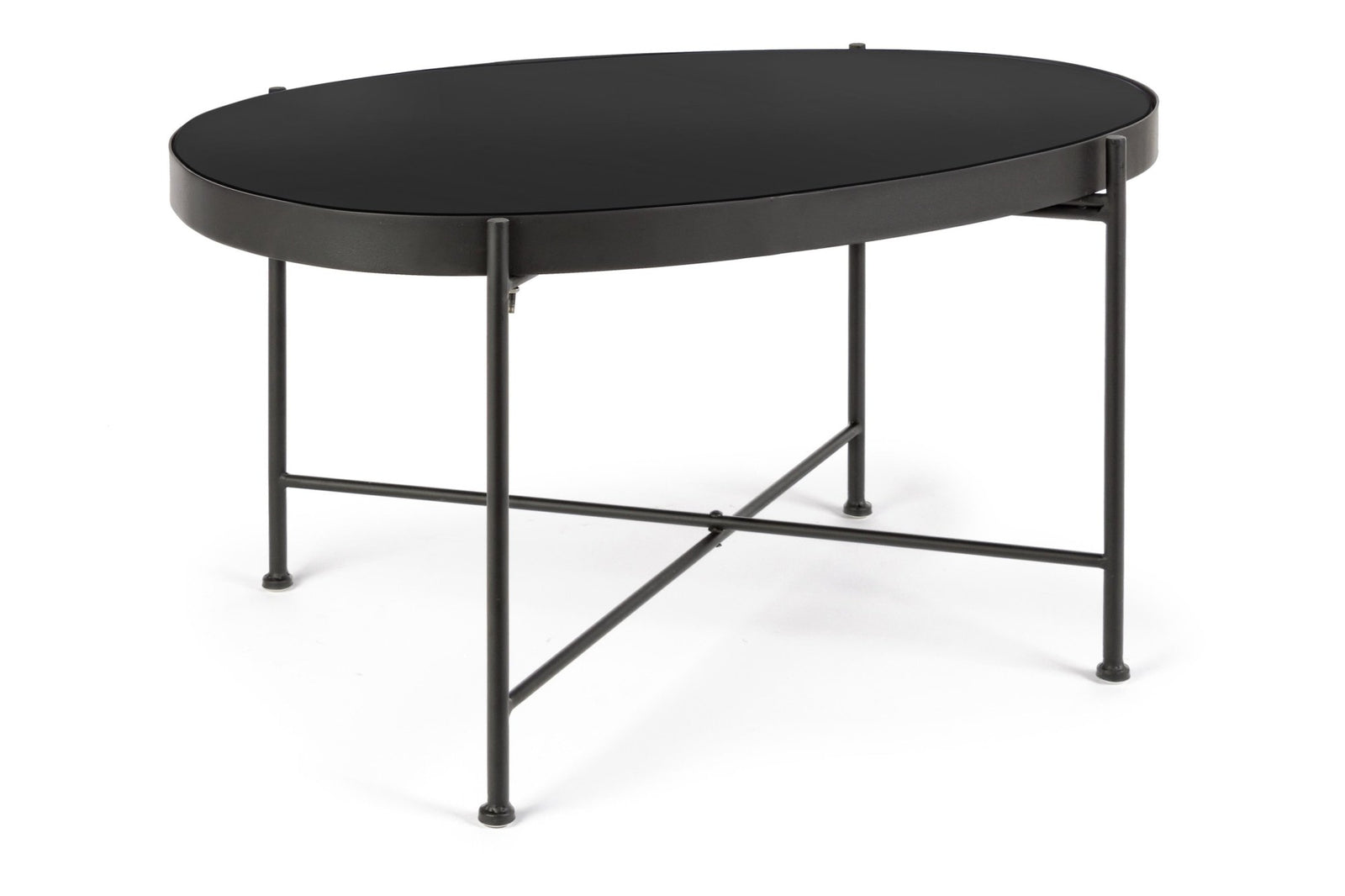 Dohányzóasztal - RASHIDA fekete dohányzóasztal 70x46