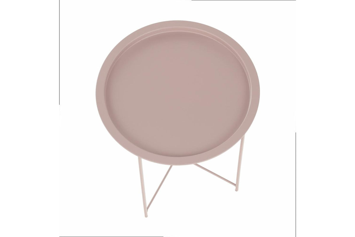 Lerakóasztal - RENDER rózsaszín fém lerakóasztal