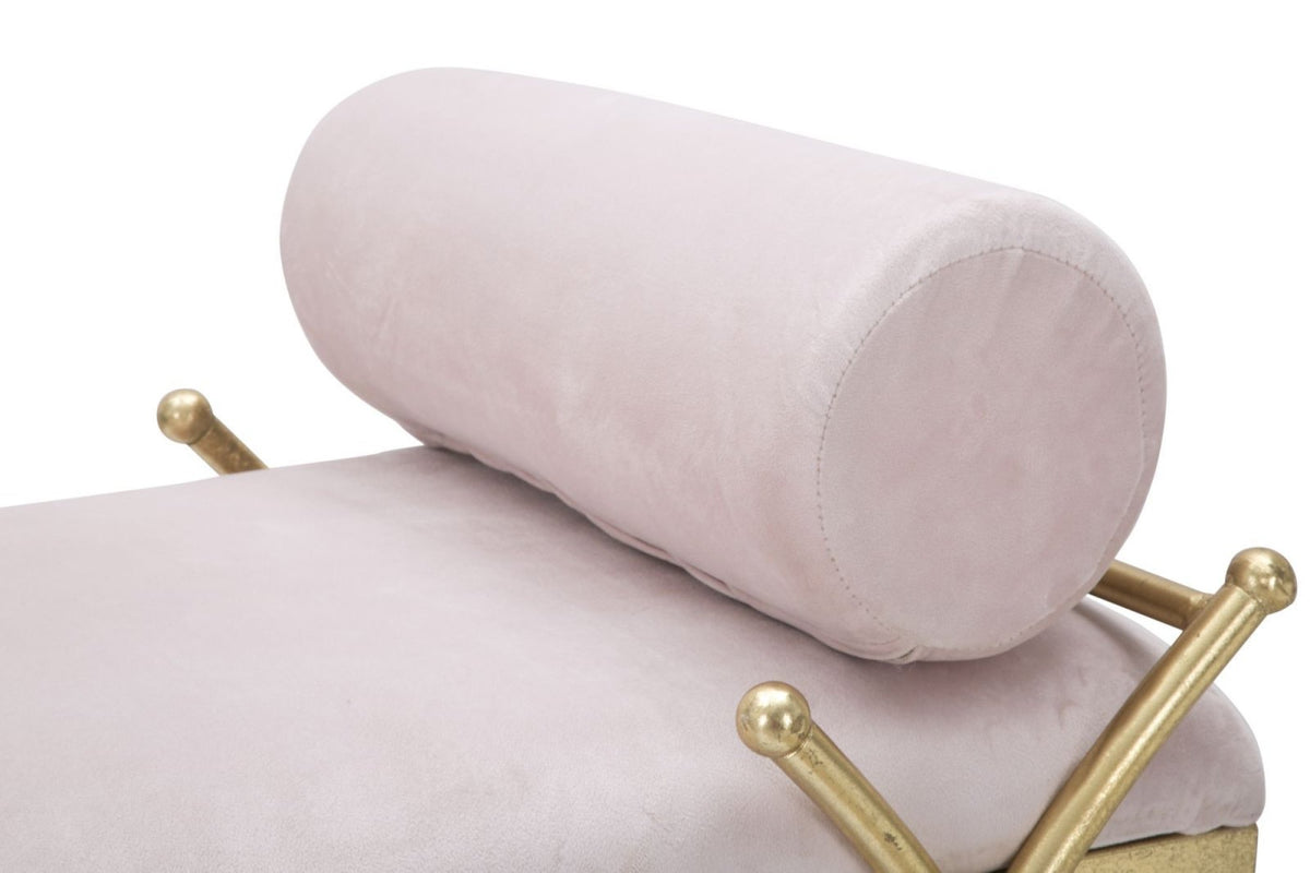 Ülőpad - RIBBION rózsaszín és arany polyester bársony ülőpad
