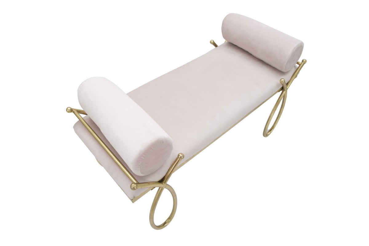 Ülőpad - RIBBION rózsaszín és arany polyester bársony ülőpad