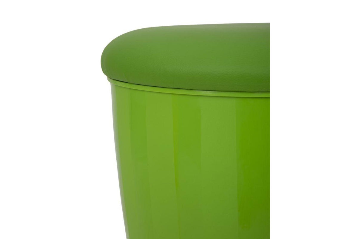 Tárolós puff - RICO II zöld műanyag (pu) tárolós puff