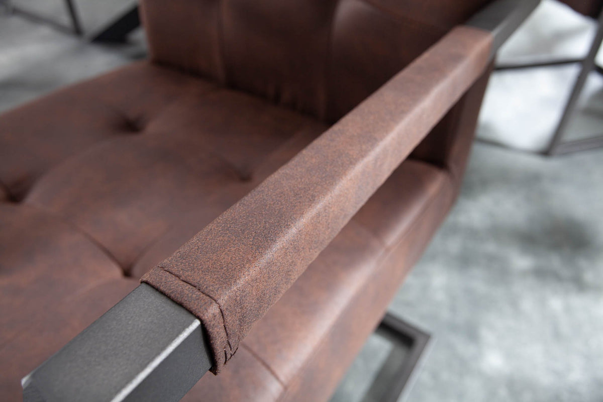 Szék - RIDER vintage barna mikroszálas szék