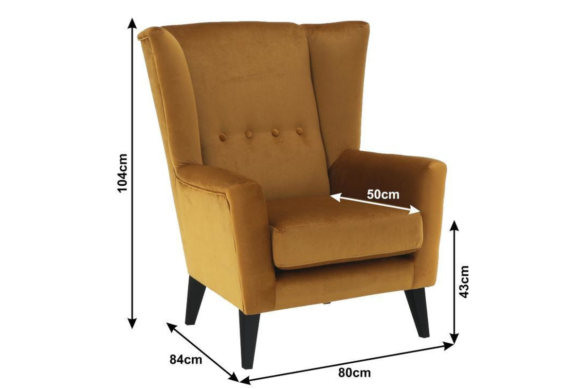 Fotel - RODEZA narancssárga szövet fotel