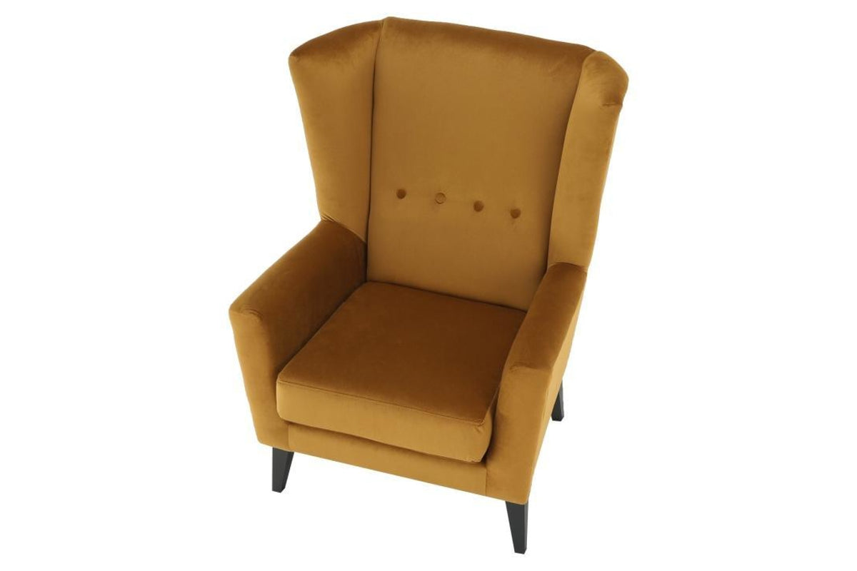 Fotel - RODEZA narancssárga szövet fotel