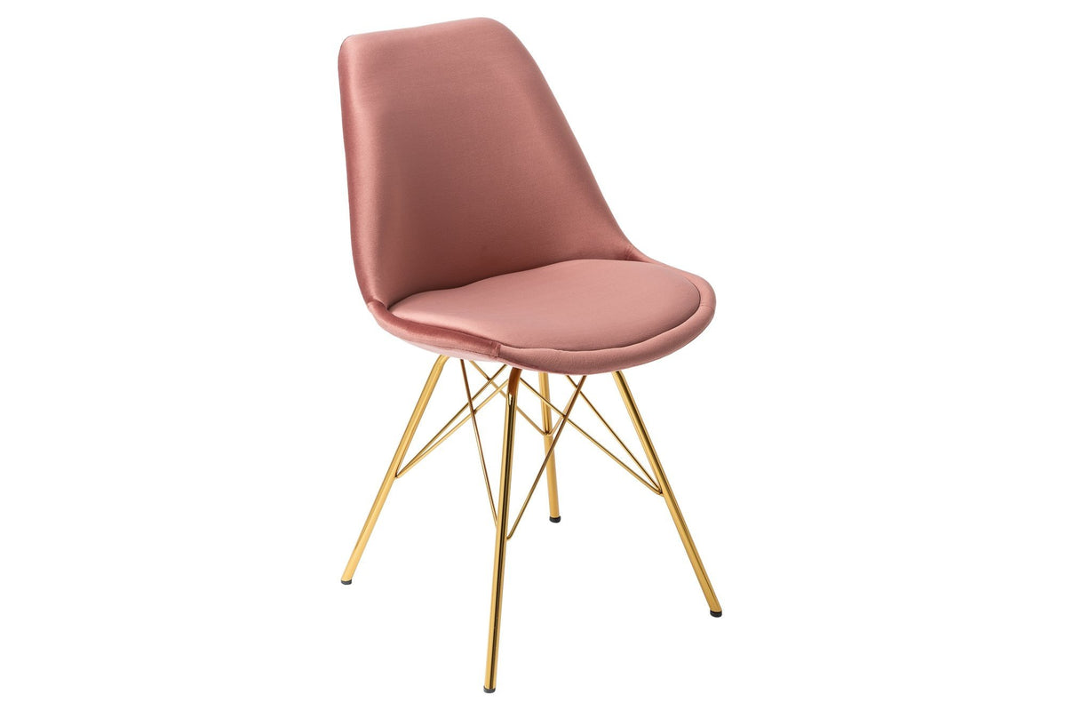 Szék - SCANDINAVIA retro rózsaszín és arany szék